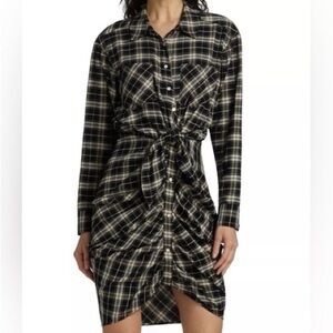 Veronica Beard Sierra Plaid Flannel Mini Dress